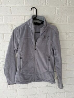 Mountain Hardwear Women's Light Gray Teddy Fleece Jacket
